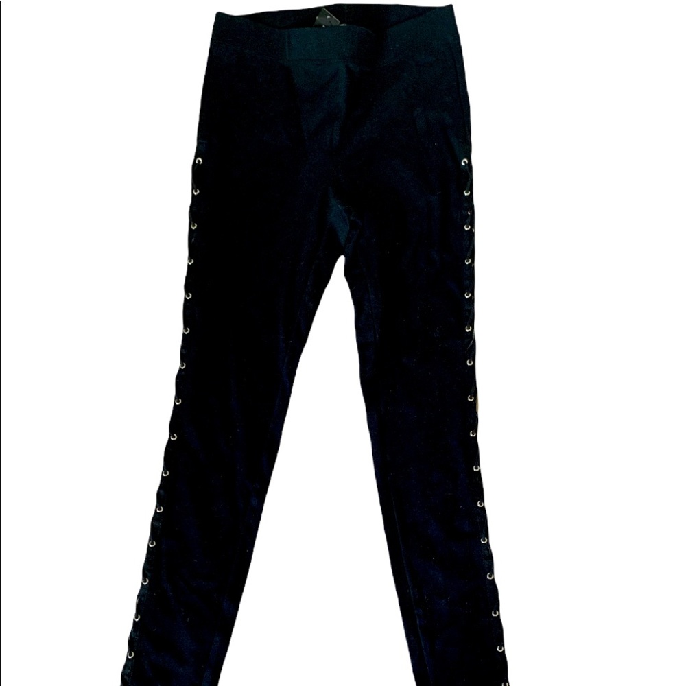NWT lace up detail leggings